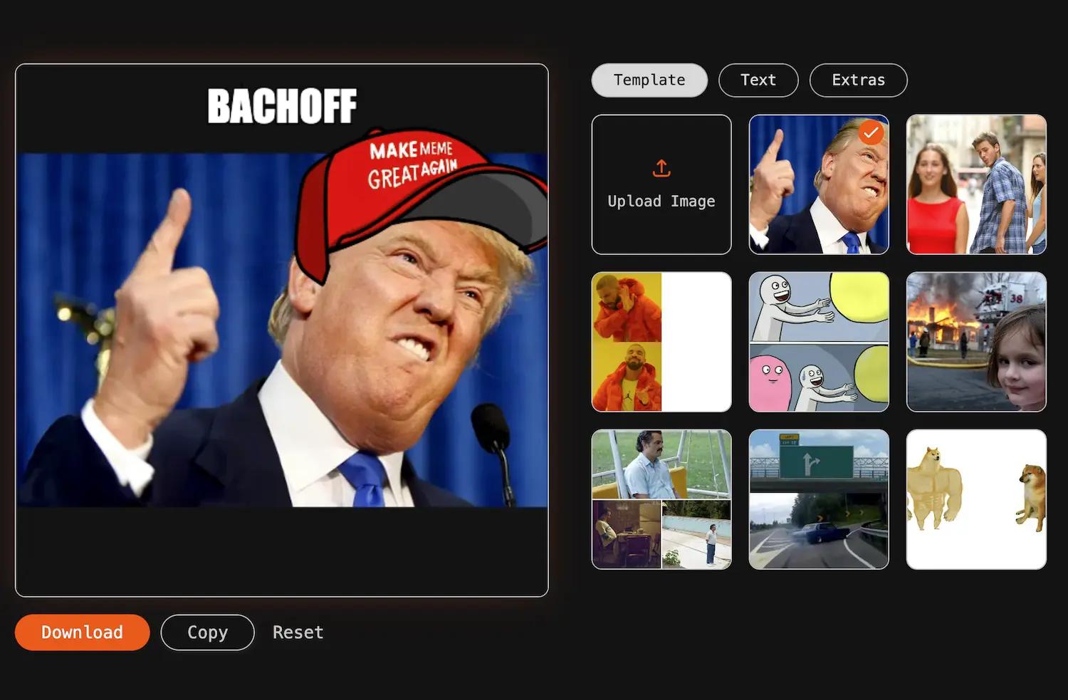 Meme Generator Bachoff Studio • Web Design and Development • Framer Templates, Components and Code