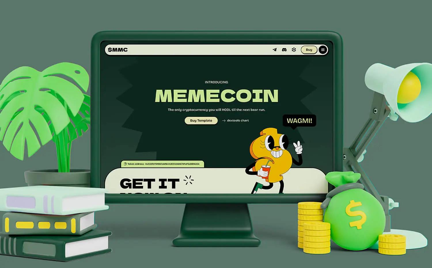 “MEMECOIN” Bachoff Studio • Web Design and Development • Framer Templates, Components and Code