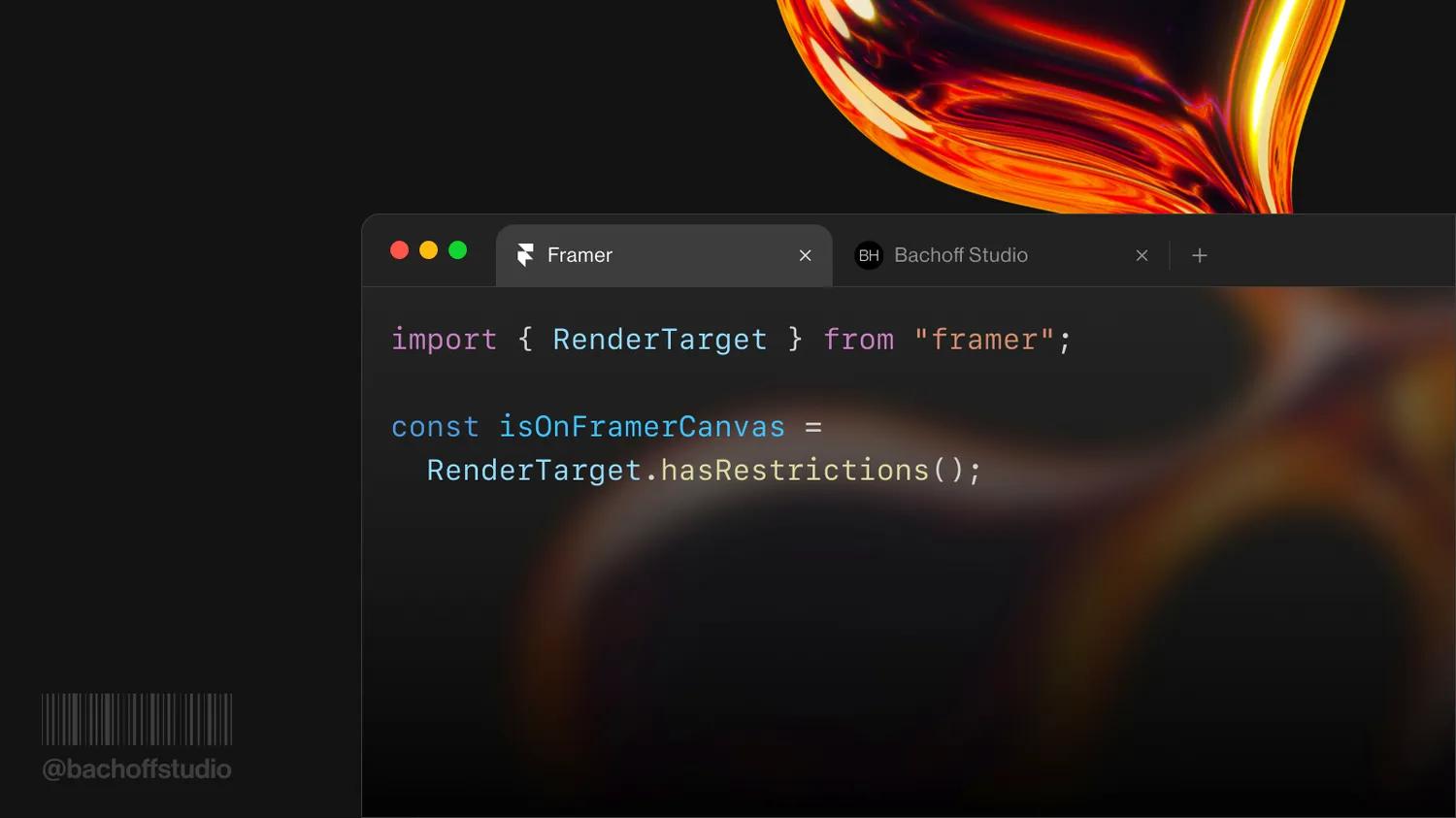 Framer Code Components: Customizing Behavior Per Context Framer Resource Bachoff Studio • Web Design and Development • Framer Templates, Components and Code