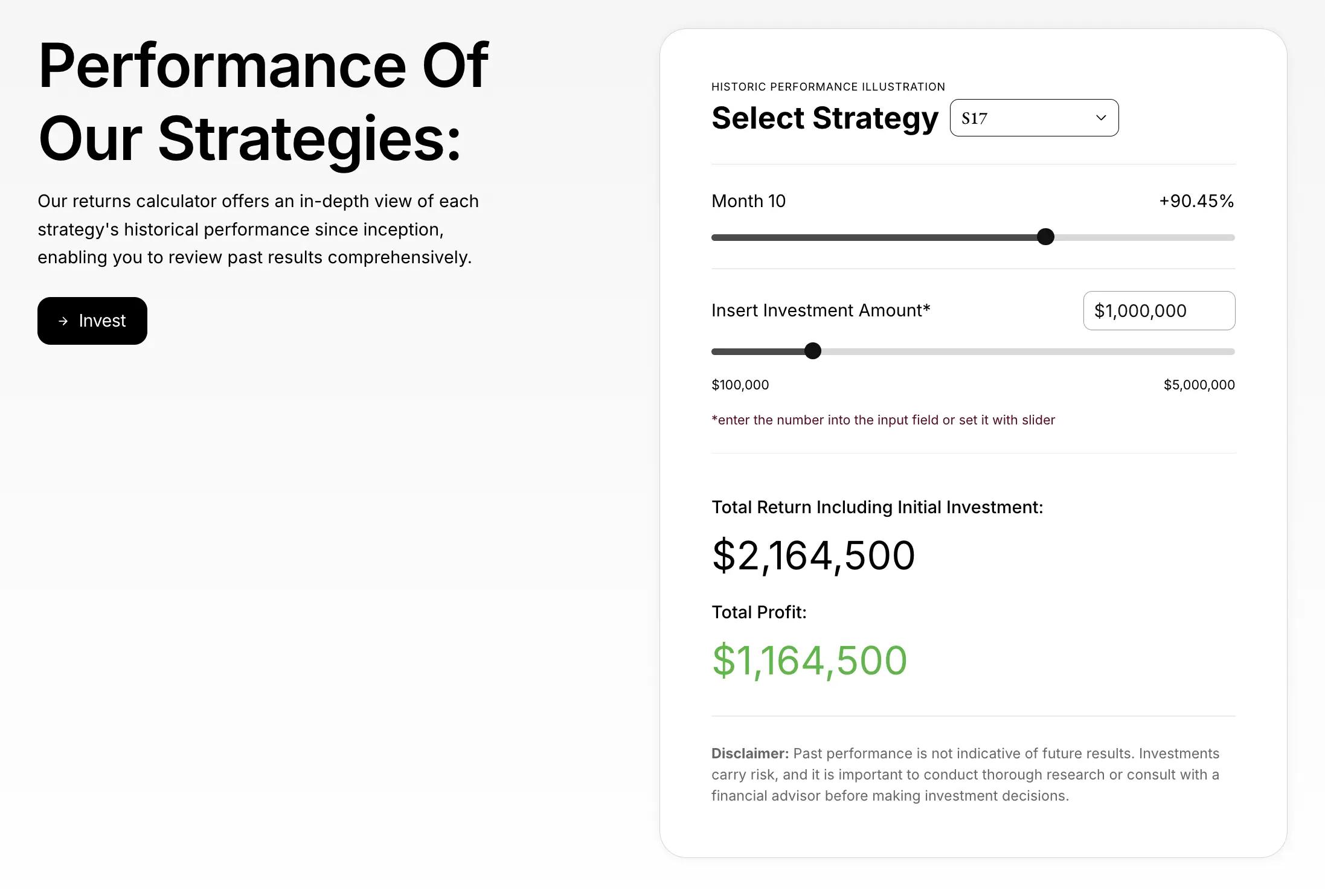 “Earnings Calculator” Custom Component Bachoff Studio • Web Design and Development • Framer Templates, Components and Code